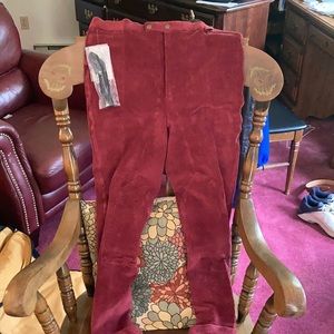 Fuller Fillies 34 riding jodhpurs corduroy burgundy